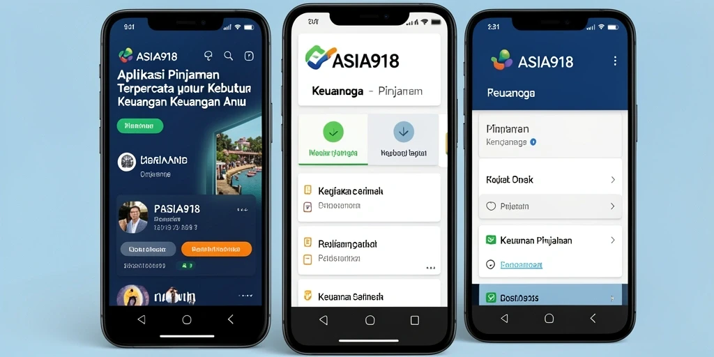 Antarmuka pengguna ASIA918 yang mudah dipahami untuk pengajuan pinjaman.
