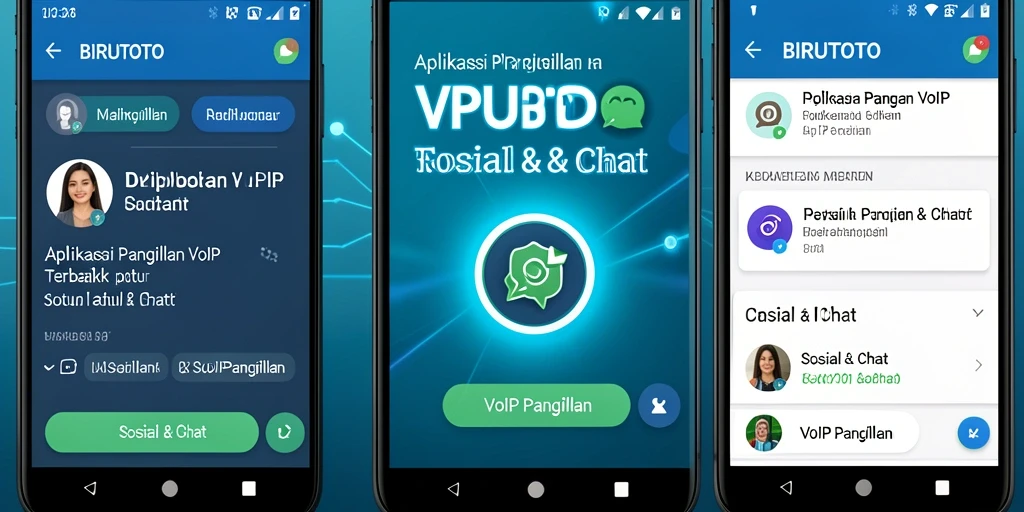 Antarmuka BIRUTOTO yang mudah digunakan untuk panggilan VoIP.