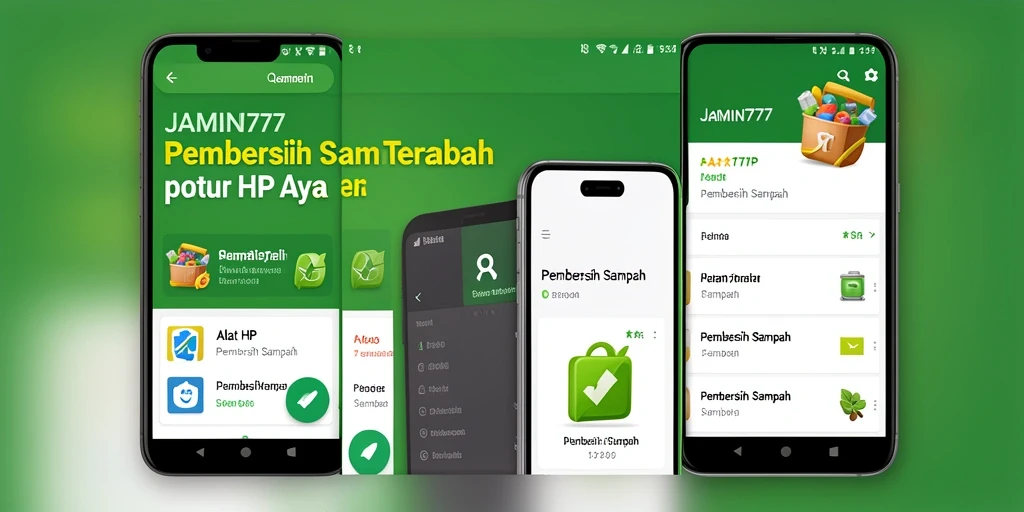Antarmuka aplikasi JAMIN777 yang efektif untuk Pembersih Sampah.