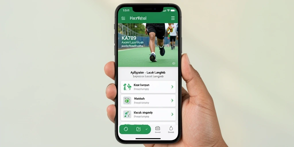 Antarmuka pengguna KA789 yang menarik dan informatif.