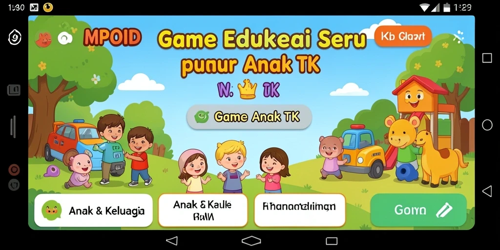 Antarmuka yang menarik untuk Game Anak TK MPOID.