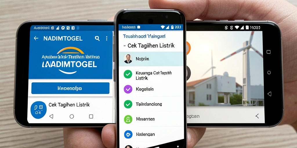 Tampilan antarmuka pengguna NADIMTOGEL saat cek tagihan listrik.