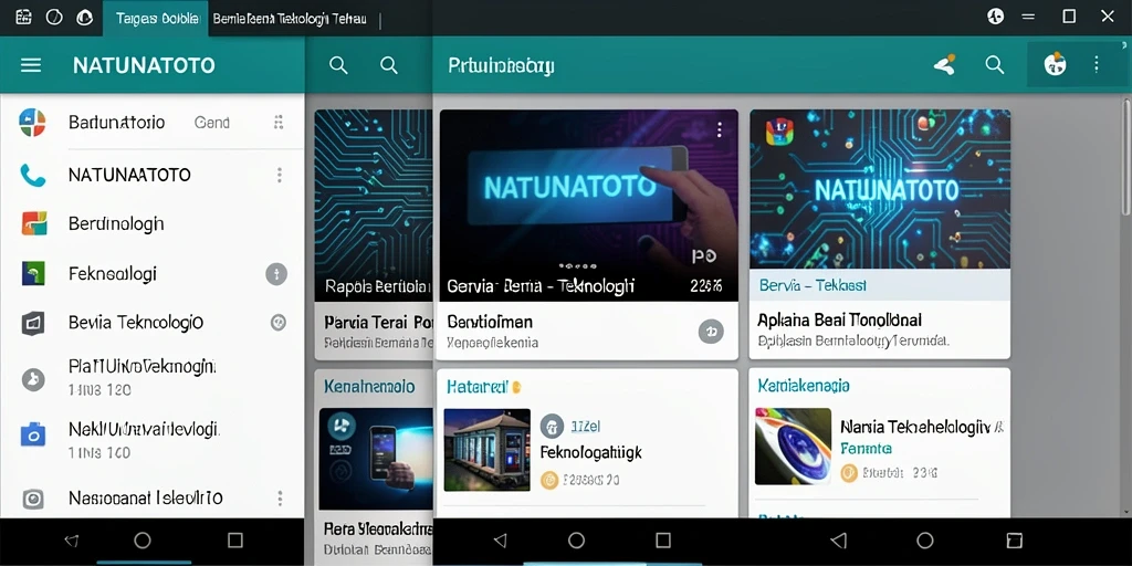 Antarmuka aplikasi NATUNATOTO yang modern dan informatif.