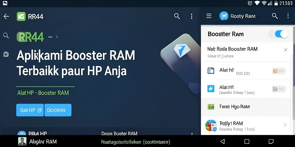 Tampilan antarmuka aplikasi RR44 yang sederhana dan fungsional.