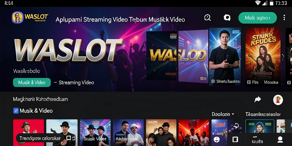 Tampilan antarmuka WASLOT yang intuitif untuk streaming video.