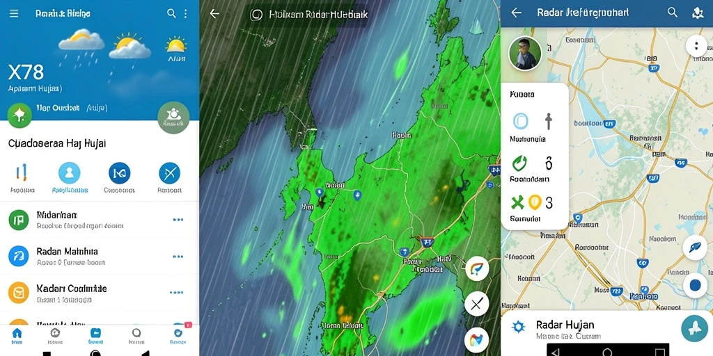 Tampilan antarmuka X78 dengan fitur Radar Hujan yang informatif.